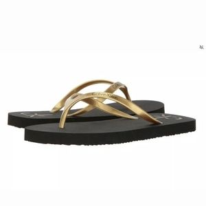 Calvin Klein | Shoes | Calvin Klein Sarinah Gold Flip Flops Sandals |  Poshmark